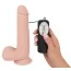 Вібратор з ротацією Medical Silicone Vibrator 20см, тілесний - Фото №6