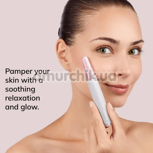 Ручка-масажер для обличчя Geske Rose Quartz Depuffing Pen 6 in 1, кремовий