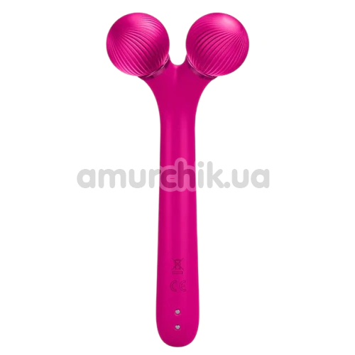Ультразвуковий масажер для обличчя Geske Sonic Facial Roller 4 in 1, яскраво-рожевий