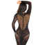 Платье Leg Avenue Lace and Net Bodycon Gown, черное - Фото №6
