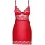 Комплект Obsessive Lovica Chemise красный: пеньюар + трусики-стринги - Фото №5