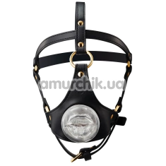 Маска для минета Lockink Blowjob Head Harness Muzzle for Puppy Play, черная - Фото №1