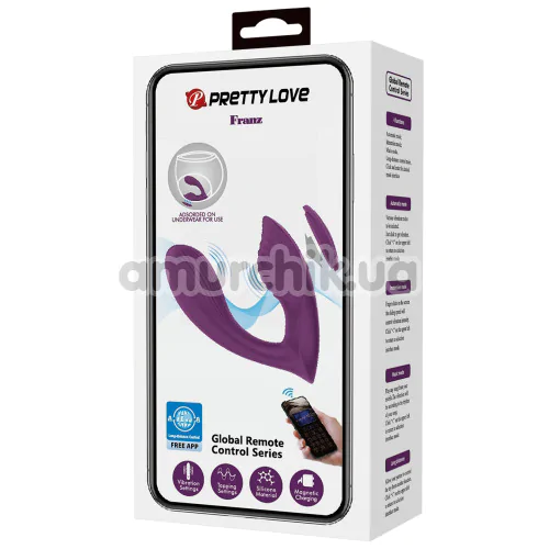 Вібратор для клітора і точки G Pretty Love Franz, фіолетовий