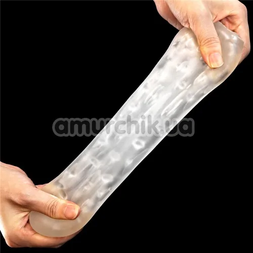 Мастурбатор Lovetoy Giant Egg Grind Ripples Edition, прозрачный