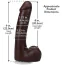 Фаллоимитатор Doc Johnson The Realistic Cock With Balls 9, коричневый - Фото №6