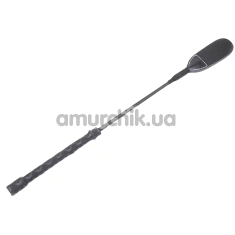 Стек DS Fetish Leather Riding Crop Whip, чорний - Фото №1