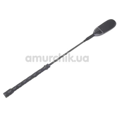Стек DS Fetish Leather Riding Crop Whip, черный - Фото №1