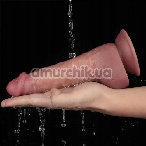 Вібратор Lovetoy Dual Density Power Cock 8.5, коричневий