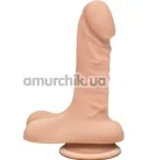 Фалоімітатор The D Dual Density Super D 6 Inch With Balls, тілесний - Фото №1