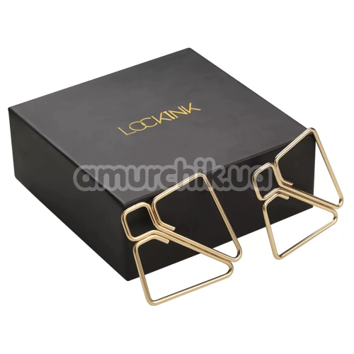 Зажимы для сосков Lockink Minimalism Metal Nipple Clamps, золотые