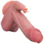 Вібратор з поштовхами, ротацією і підігрівом Natural Play Thrusting Dildo With Swing Motion And Heating D7, тілесний - Фото №7