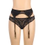 Комплект Star Night Tiny Lace Bow Garter Panty, чорний: пояс для панчіх + трусики- - Фото №2