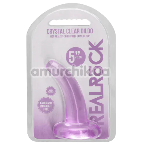 Фаллоимитатор Realrock Crystal Clear Dildo 5, фиолетовый