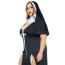 Костюм монахини Leg Avenue Sultry Sinner Nun Costume, черный: платье + воротник + накидка на голову - Фото №11