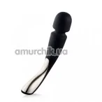 Універсальний масажер Lelo Smart Wand Medium Black (Лело Смарт Ванд), середній чорний - Фото №1