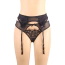 Комплект Star Night Sheer & Lace Bow Garter Belt, черный: пояс для чулок + трусики - Фото №3