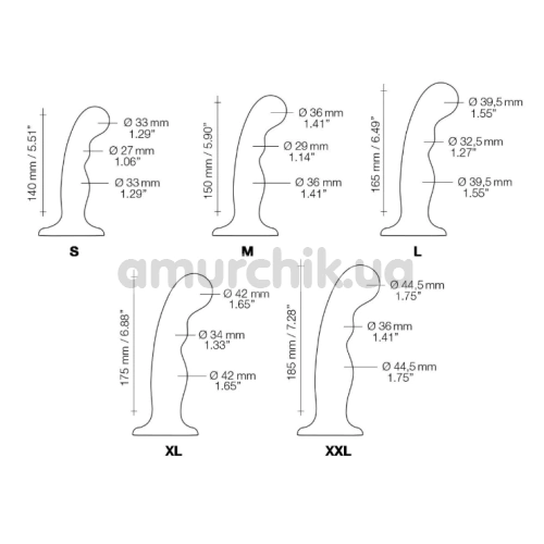 Фаллоимитатор Strap-On-Me Dildo Plug P&G L, фиолетовый