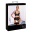 Комплект Abierta Fina Straps Set чорний: бюстгальтер + пояс для панчіх + трусики-стрінги - Фото №8