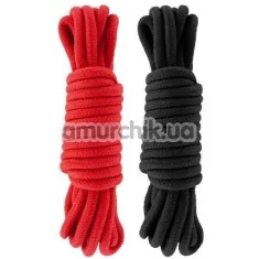 Набір мотузок sLash Bondage Rope Submission 5 м, червоно-чорний - Фото №1