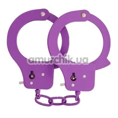 Наручники BondX Metal Handcuffs, фіолетові - Фото №1