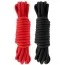 Набор веревок sLash Bondage Rope Submission 5 м, красно-черный