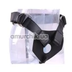Трусики для страпона R.G.B Sex Harness Luxe Harness + 3 кільця чорні - Фото №1
