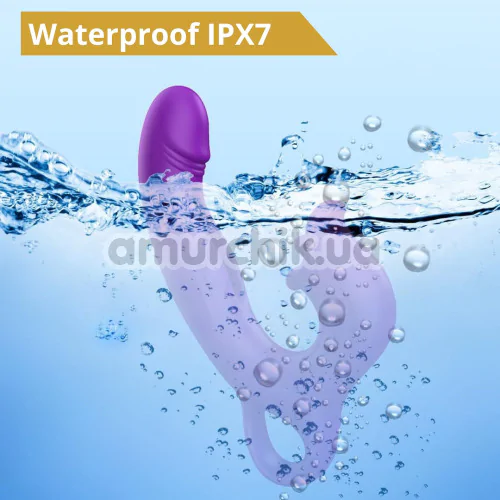 Вибратор для клитора и точки G Sweet Play G-Spot Vibrator With Clitoral Licking & Flapping A17, фиолетовый