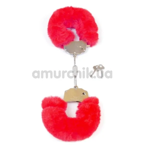 Наручники Boss Series Fetish Furry Cuffs, червоні