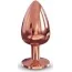 Анальна пробка із чорним кристалом Dorcel Diamond L, золота - Фото №2
