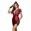 Костюм стюардессы JSY Sexy Lingerie 9266, красный: платье + головной убор + перчатки + трусики-стринги + чокер - Фото №1