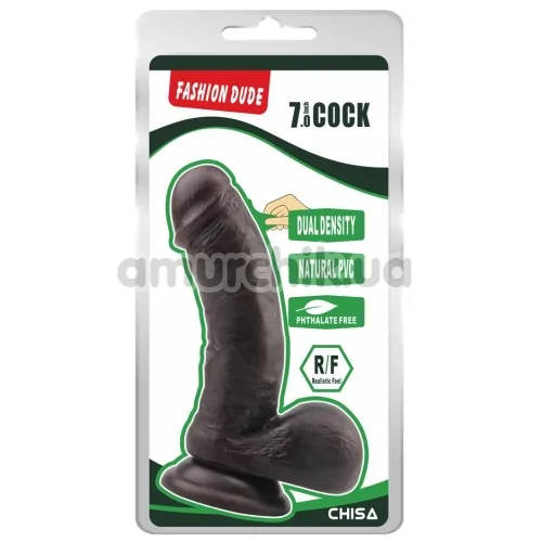 Фаллоимитатор Fashion Dude Cock 7, темно-коричневый