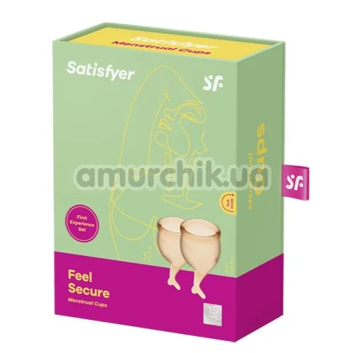 Набір з 2 менструальних чаш Satisfyer Feel Secure, помаранчевий