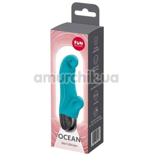 Вибратор Fun Factory Ocean, бирюзовый