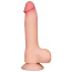 Фаллоимитатор Sliding-Skin Dual Layer Dong 8 с мошонкой, телесный - Фото №2