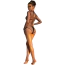 Боди Star Night Lace & Fishnet Rhinestone Bodysuit, черное - Фото №7