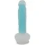 Фаллоимитатор Glow in the Dark Silicone Dildo, голубой - Фото №3