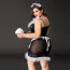 Костюм горничной JSY Sexy Lingerie 8358, черный: платье + фартук + чокер + головной убор + метелка - Фото №10