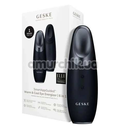 Массажер для глаз Geske Warm & Cool Eye Energizer 6 in 1, черный
