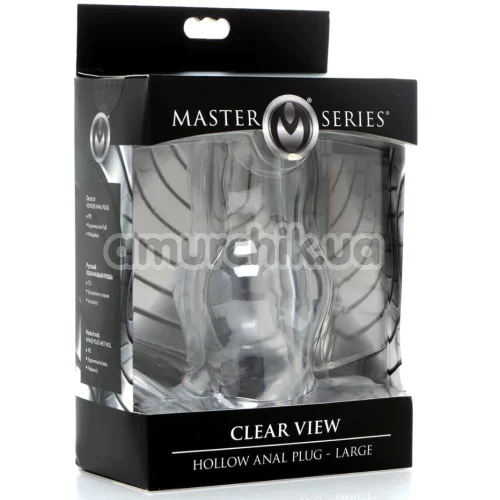 Анальна пробка Master Series Clear View L, прозора