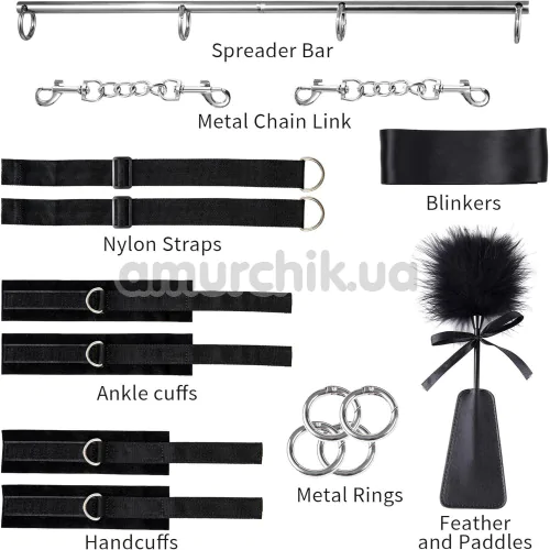 Бондажний набір Lockink Yeahwow Door Swing & Leg Spreader Bondage Set, чорний