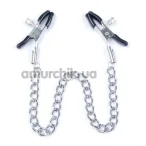 Зажимы для сосков Boss Series Fetish Exclusive Nipple Clamps No.7, серебряные - Фото №1