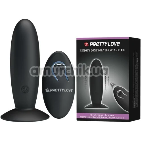 Анальна пробка з вібрацією Pretty Love Remote Control Vibrating Plug, чорна