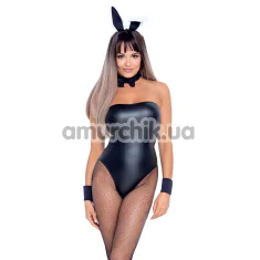 Костюм зайчика Cottelli Costumes Bunny Set, черный: боди + ушки + чокер + манжеты - Фото №1