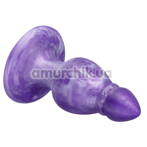 Анальна пробка SilexD Fantasy Liquid Silicone Plug Queen M, фіолетова