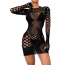 Платье Star Night Big Close Net Mini Dress, черное - Фото №3