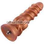 Фаллоимитатор-насадка Hismith Spiral Grain Silicone Dildo Monster Series 8.4, золотой - Фото №1