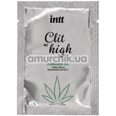 Сыворотка для клитора с согревающим эффектом и эффектом вибрации Intt Clit Me High Caabis Oil, 2 мл - Фото №1