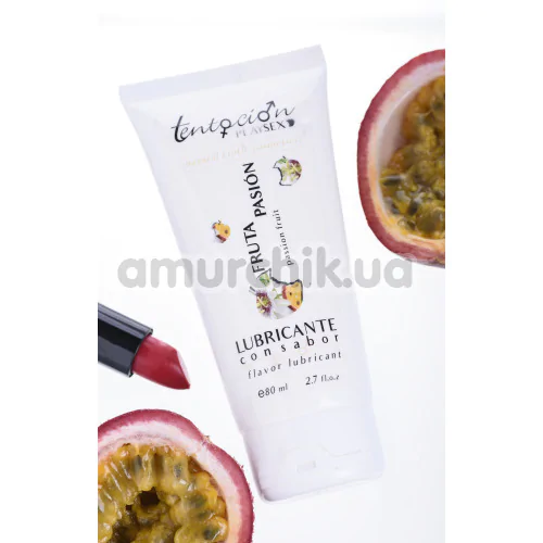 Оральный лубрикант Tentacion Playsex Fruta Pasion - маракуйя, 80 мл