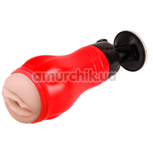 Мастурбатор с вибрацией Crazy Bull Maurice Vagina 00900T47Z, красный