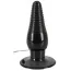 Анальная пробка с вибрацией Rotating+Vibrating Plug, черная - Фото №3